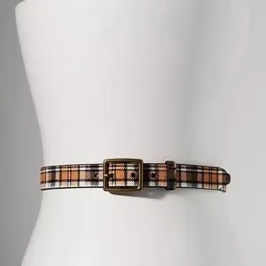 NEW ANTHROPOLOGIE Motif Brown Motif Plaid Belt NEW ANTHROPOLOGIE Motif Brown Motif Plaid Belt main image 3